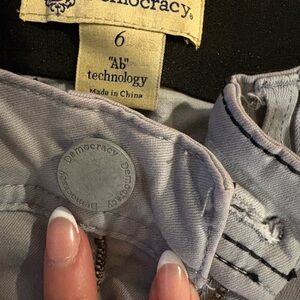 Democracy Gray Jeans with 'Ab' Technology